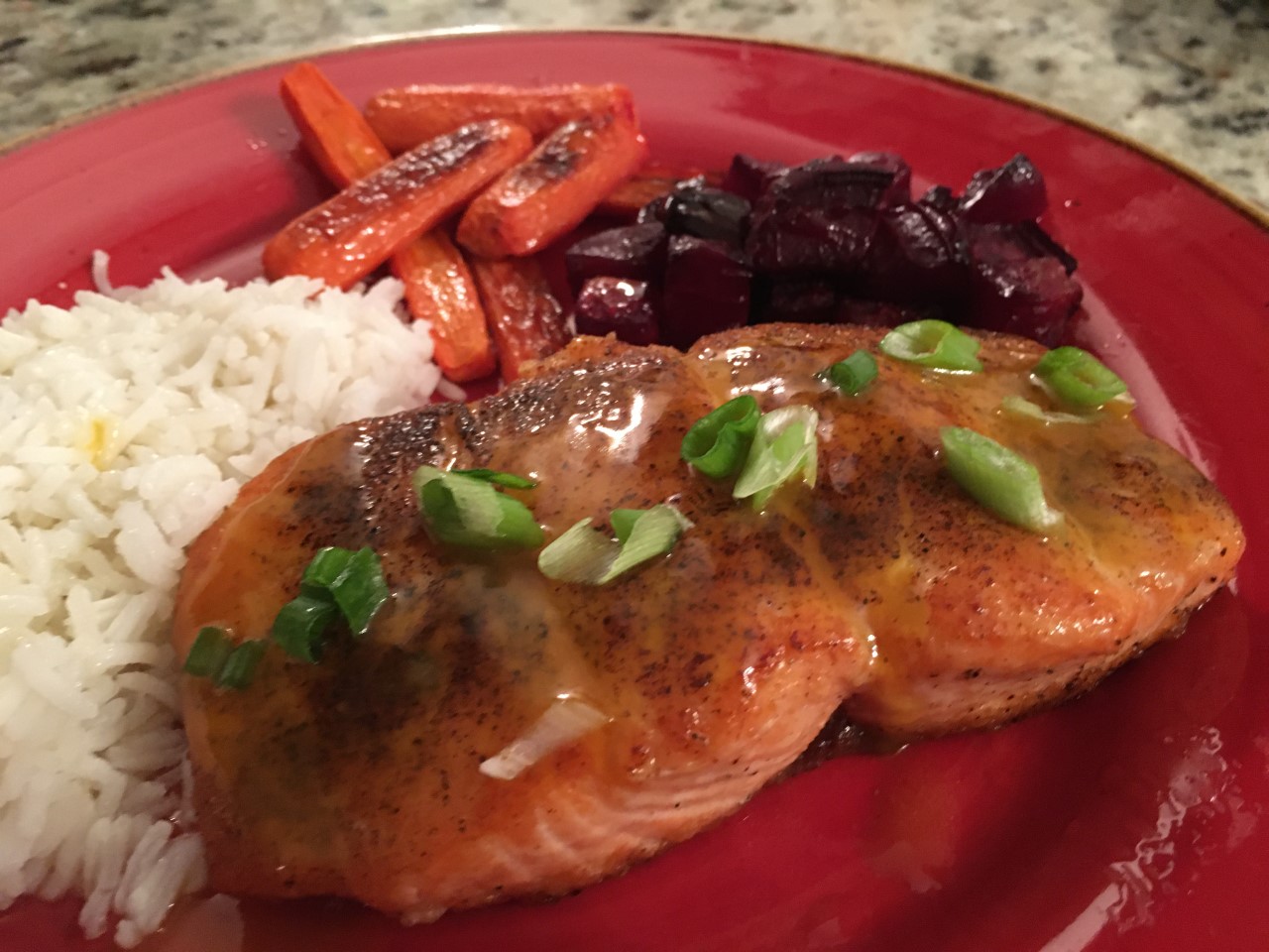 Peppered Salmon With Roasted Root Vegetables - Image 2